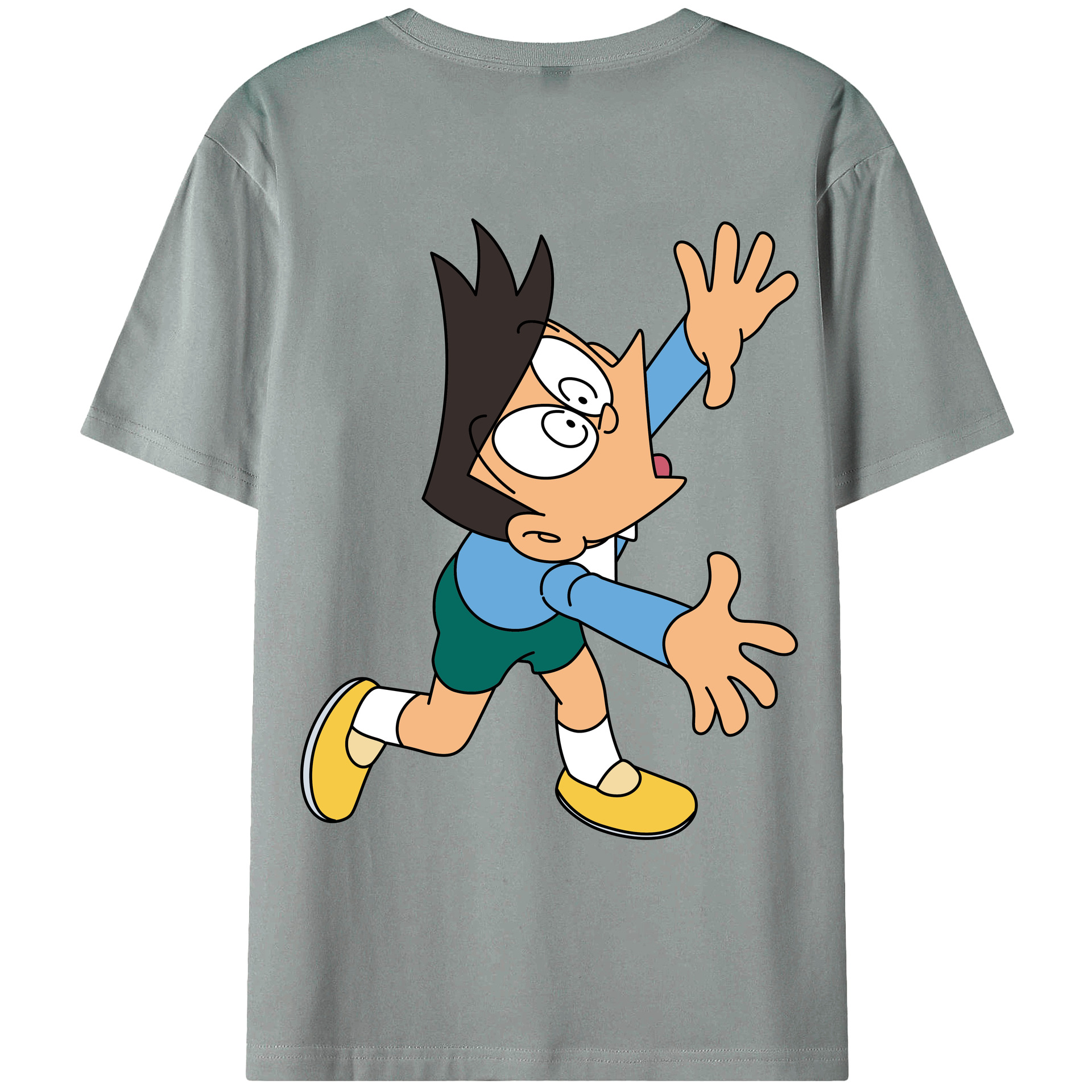 （画像用） ドラえもん 骨川 スネ夫 Doraemon Honekawa Suneo 綿100％ メンズ半袖Tシャツ（バックプリント） 通気性